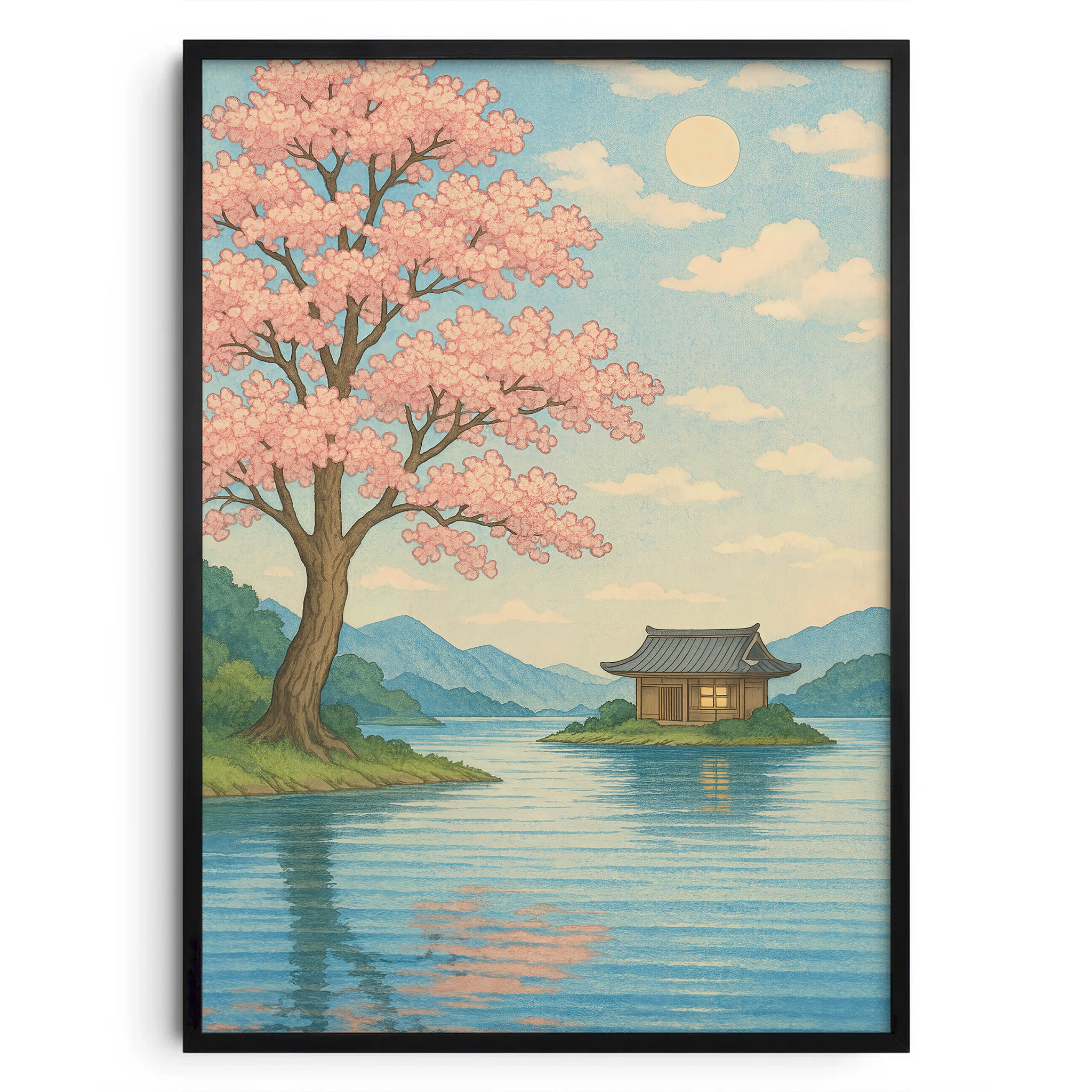 Sakura Sunrise – Japanischer Frühling als Wandbild