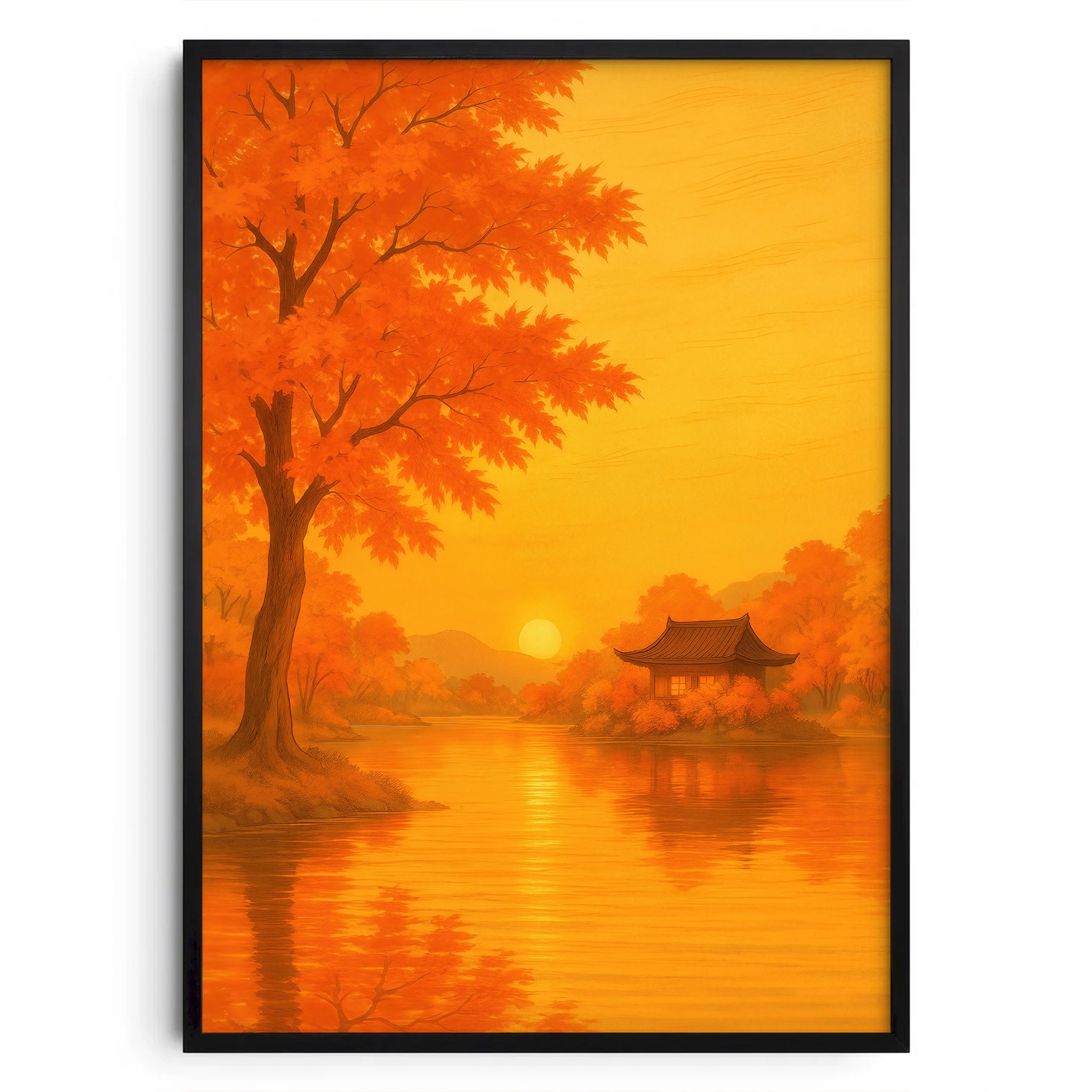 Sakura Golden – Japanisches Golden Hour Poster