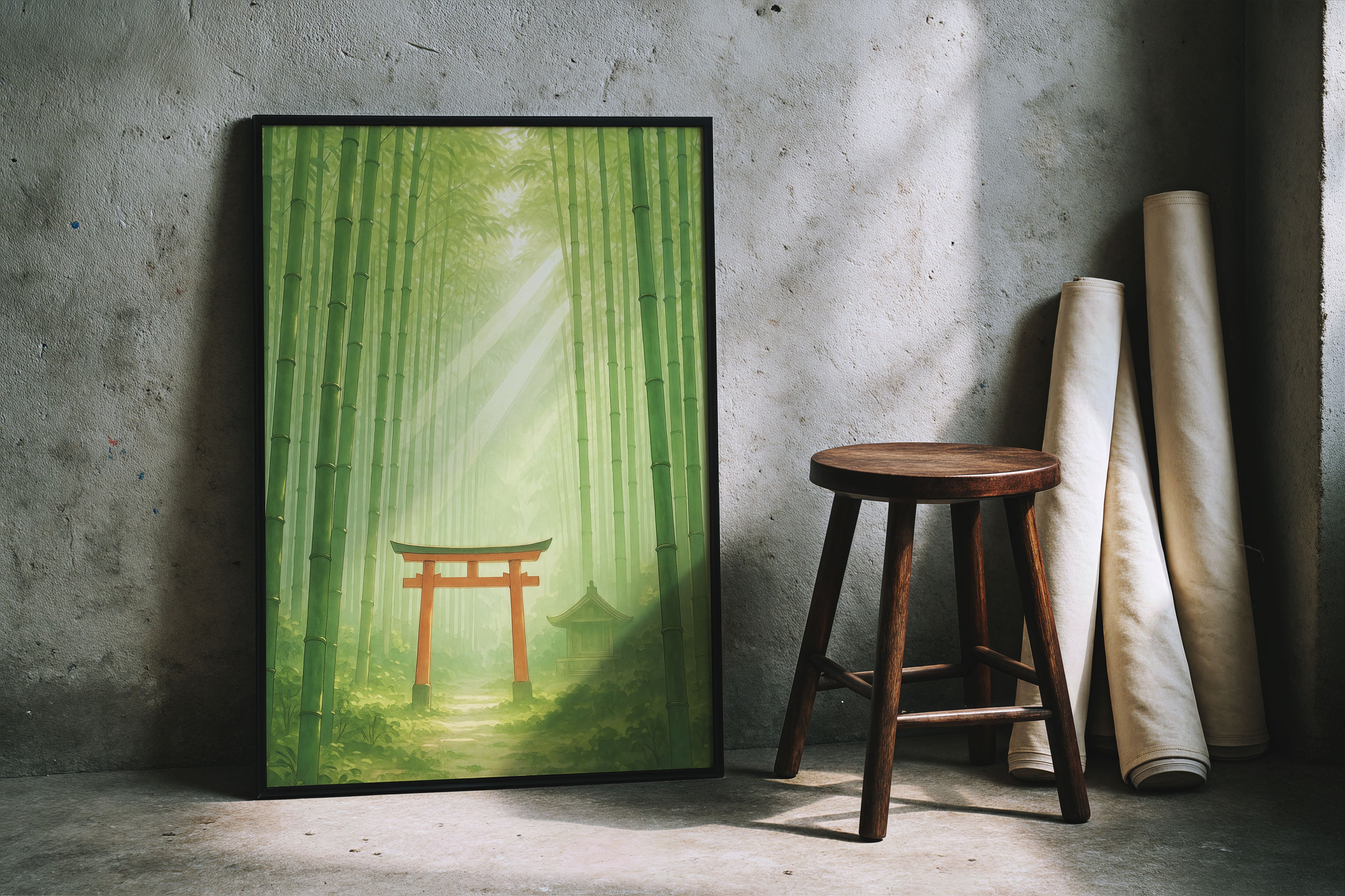 Summer Clarity – Torii im Bambuswald